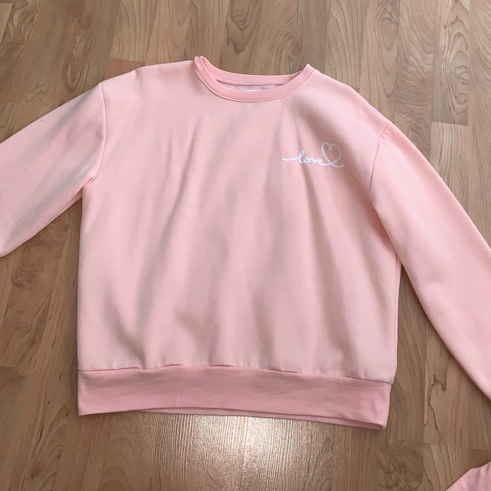 Sinsay Coral "LOVE" Crewneck